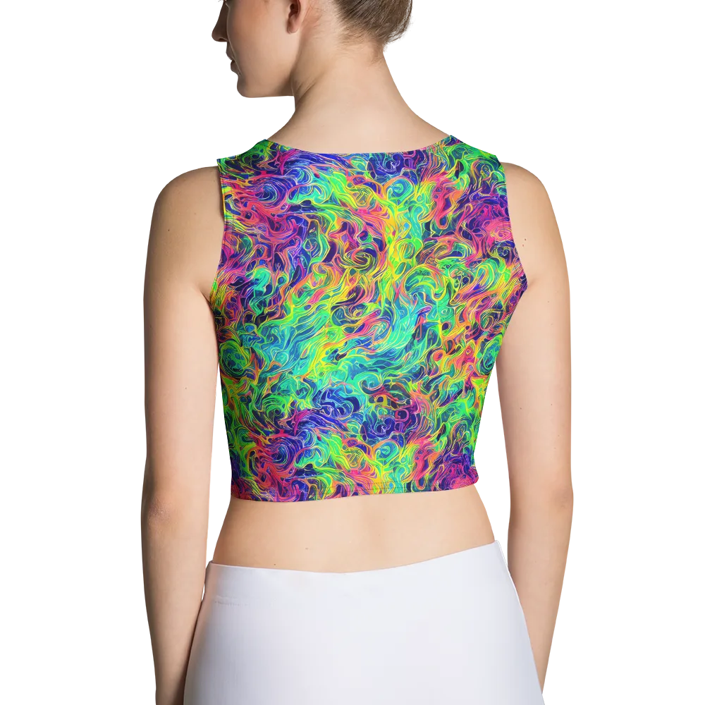 Radiant Whorl on Crop Top — Back
