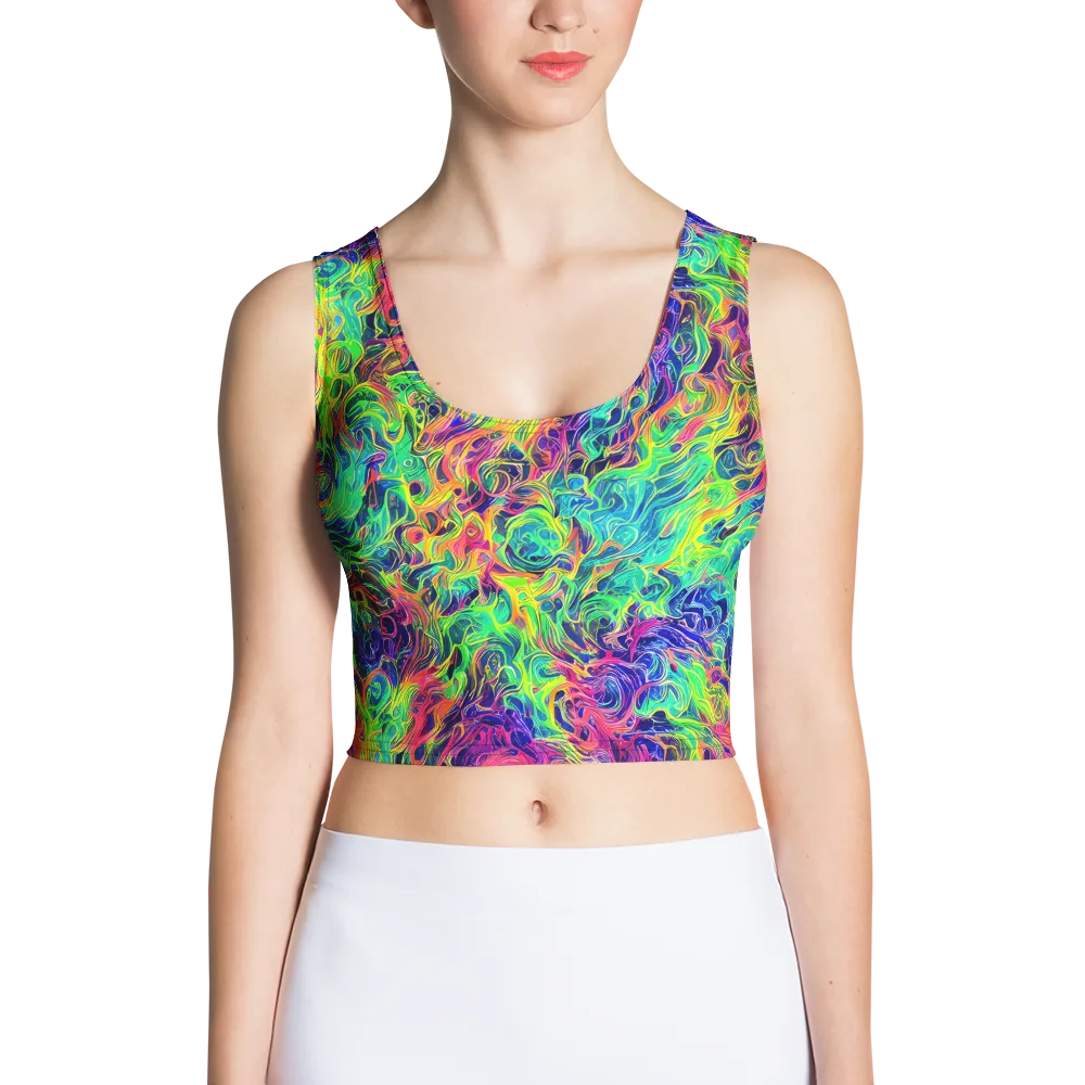 Radiant Whorl on Crop Top — Front