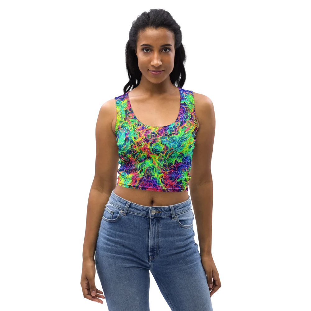 Radiant Whorl on Crop Top — Front