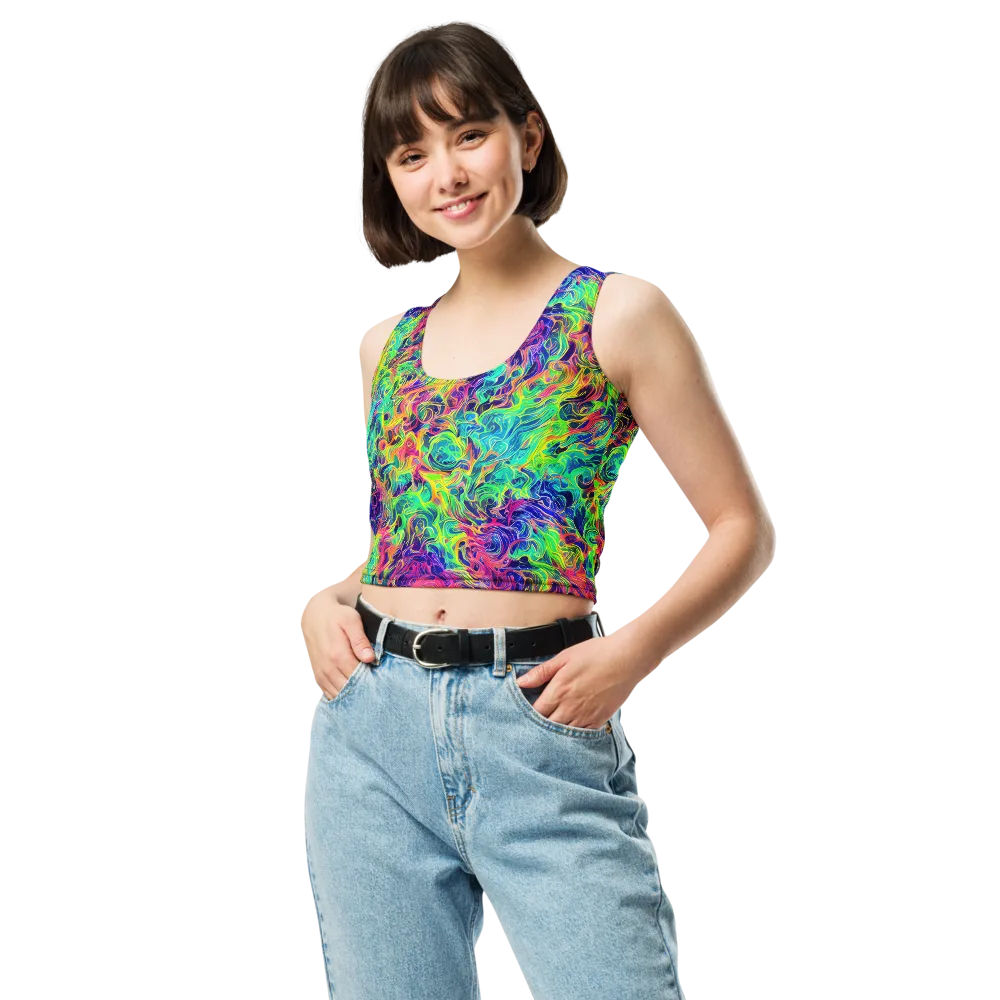 Radiant Whorl on Crop Top — Front