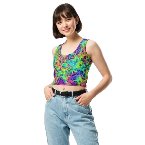 Radiant Whorl on a Crop Top
