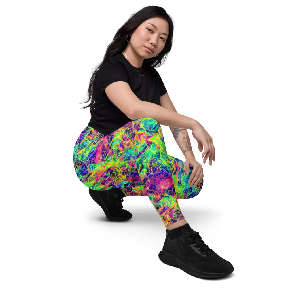 Radiant Whorl on Leggings with Pockets — Right Front
