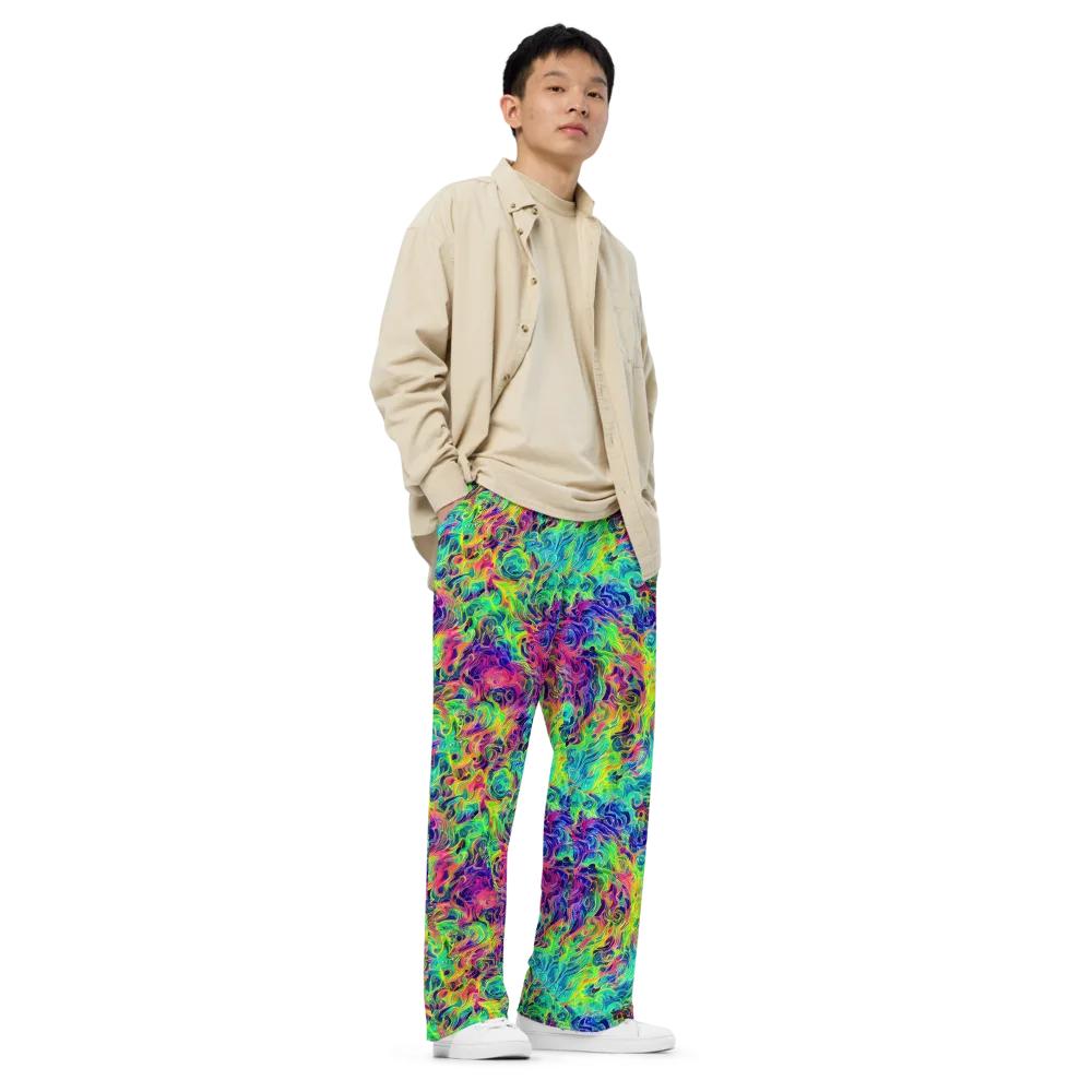 Radiant Whorl on Wide-Leg Pants — Right Front