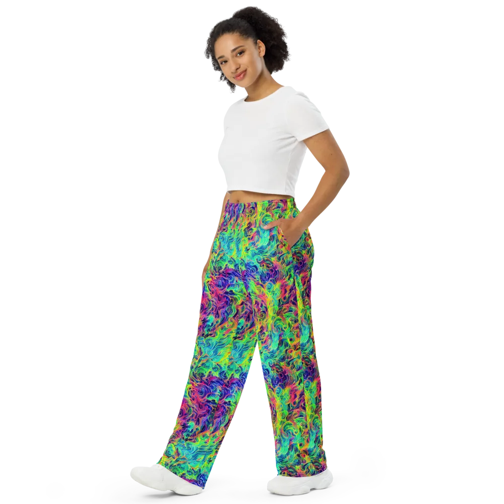 Radiant Whorl on Wide-Leg Pants — Left Front