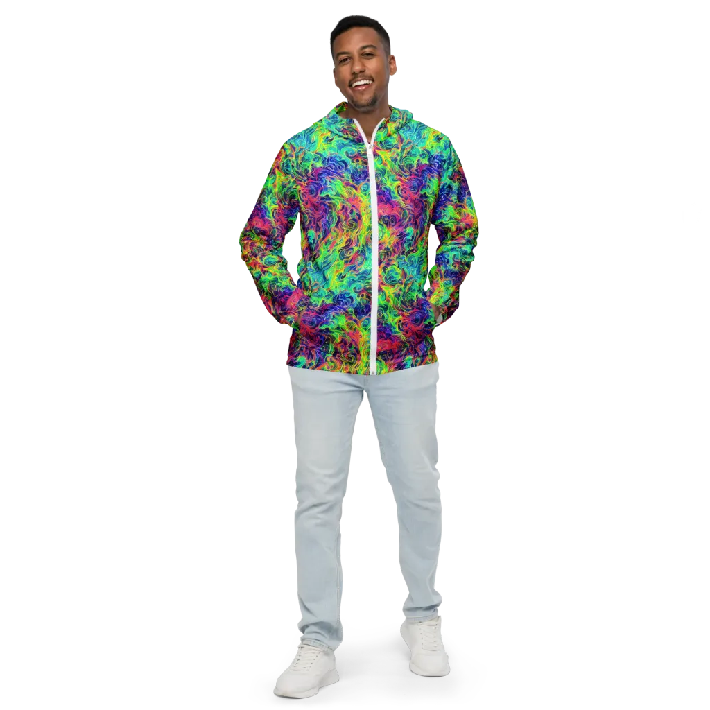 Radiant Whorl on Men's Windbreaker — Front