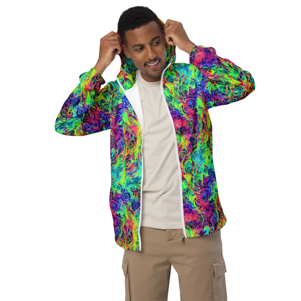Radiant Whorl on Men's Windbreaker — Front