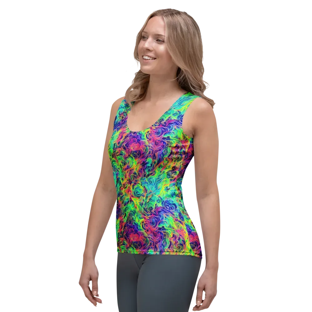 Radiant Whorl on Women's Tank Top — Left Front
