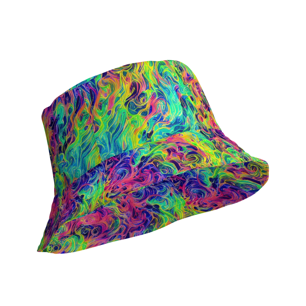 Radiant Whorl on Reversible Bucket Hat — Product details Outside