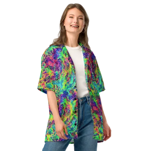 Radiant Whorl on a Button Shirt