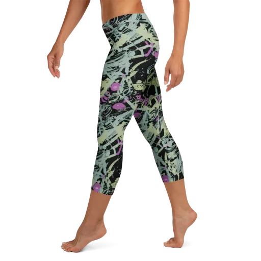 Acid Ink on a Capri Leggings