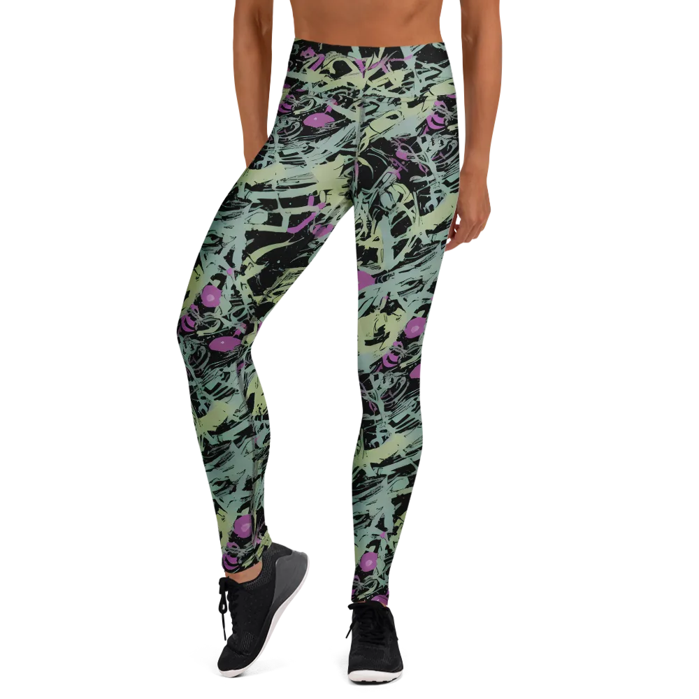 Acid Ink on Yoga Leggings — Front