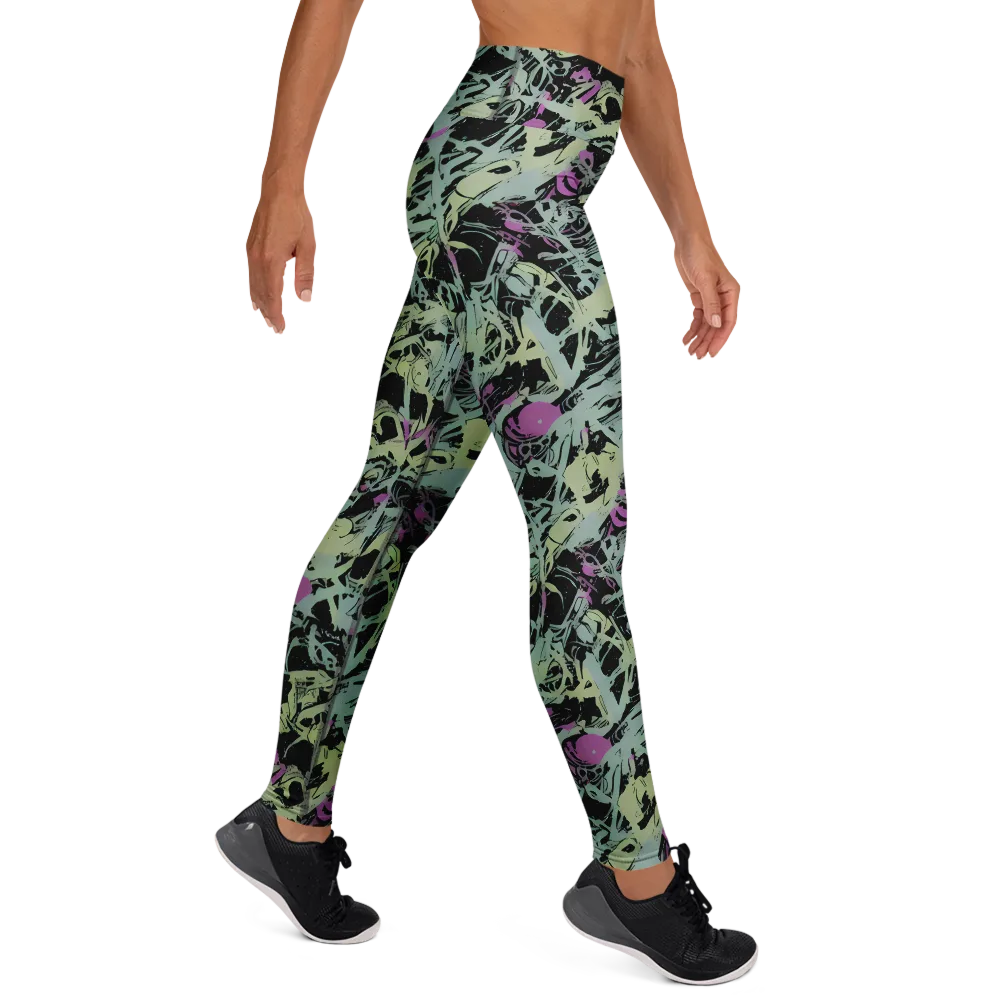 Acid Ink on Yoga Leggings — Right