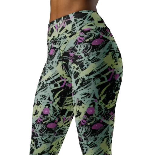 Acid Ink on a Yoga Leggings