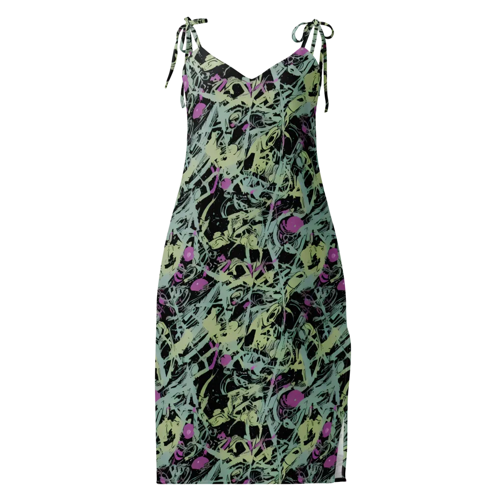 Acid Ink on Slip Dress — Front