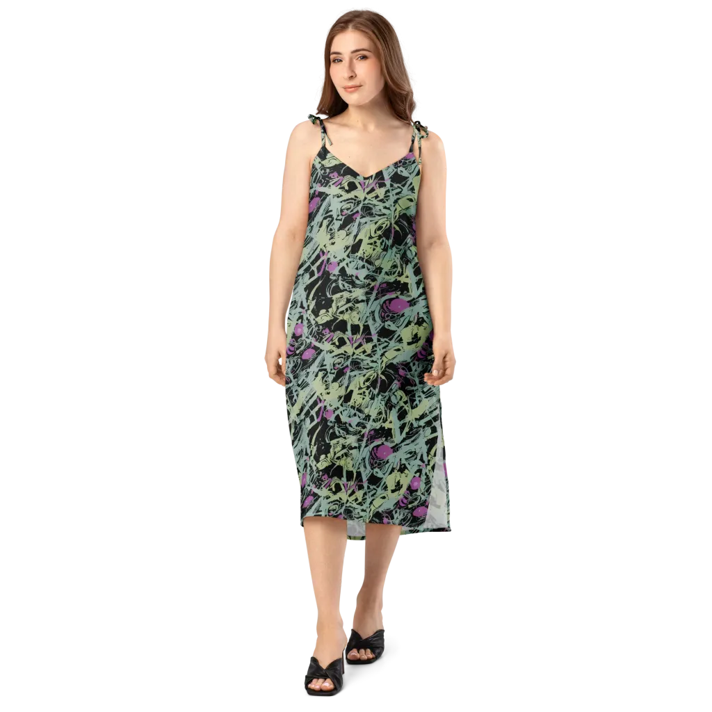 Acid Ink on Slip Dress — Front