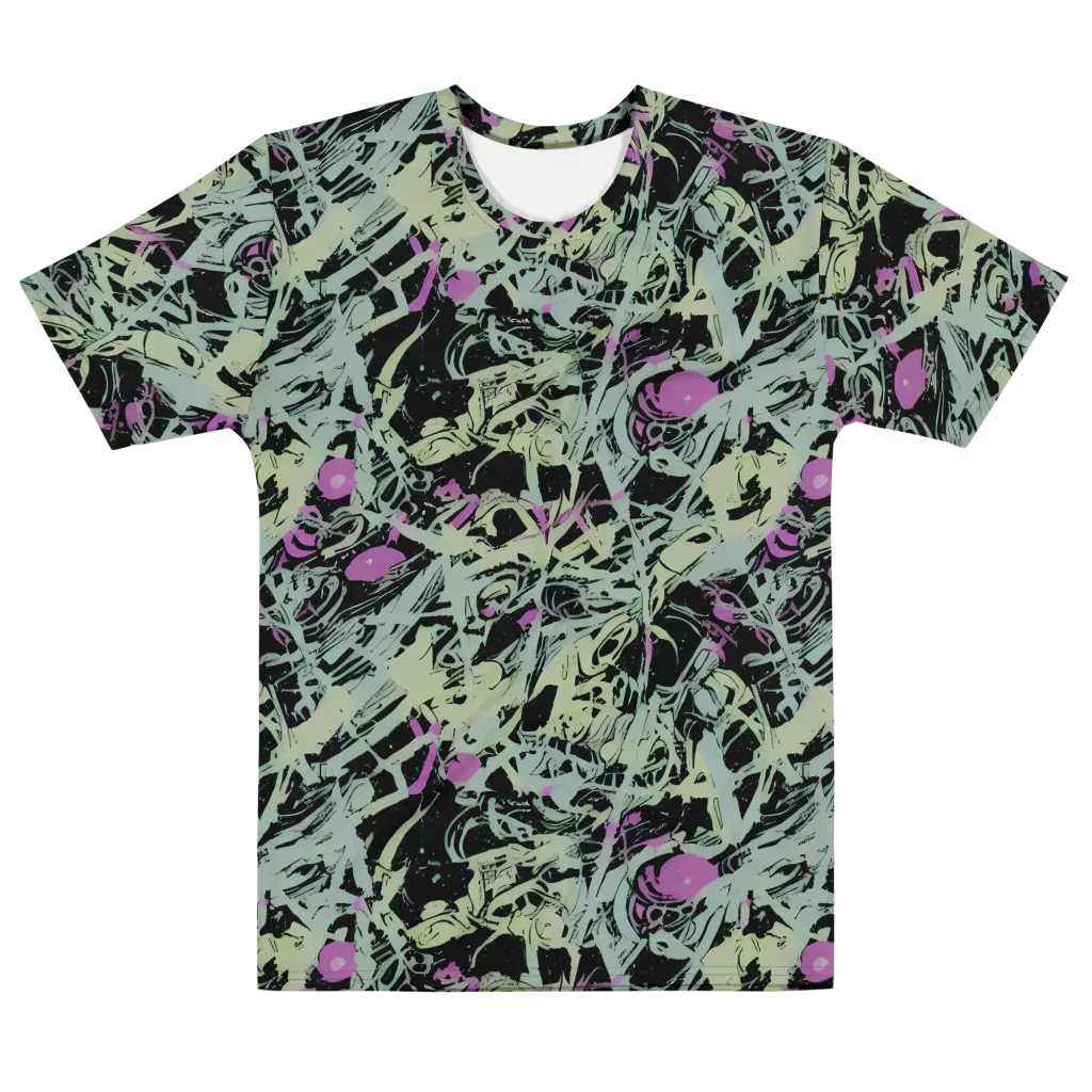 Acid Ink on Men's Cotton Crew Neck T-Shirt — Front