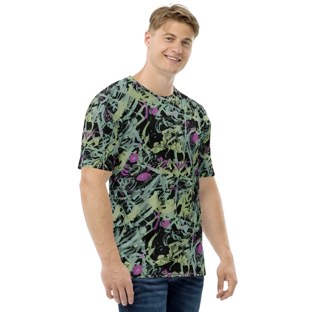 Acid Ink on Men's Crew Neck T-Shirt — Right