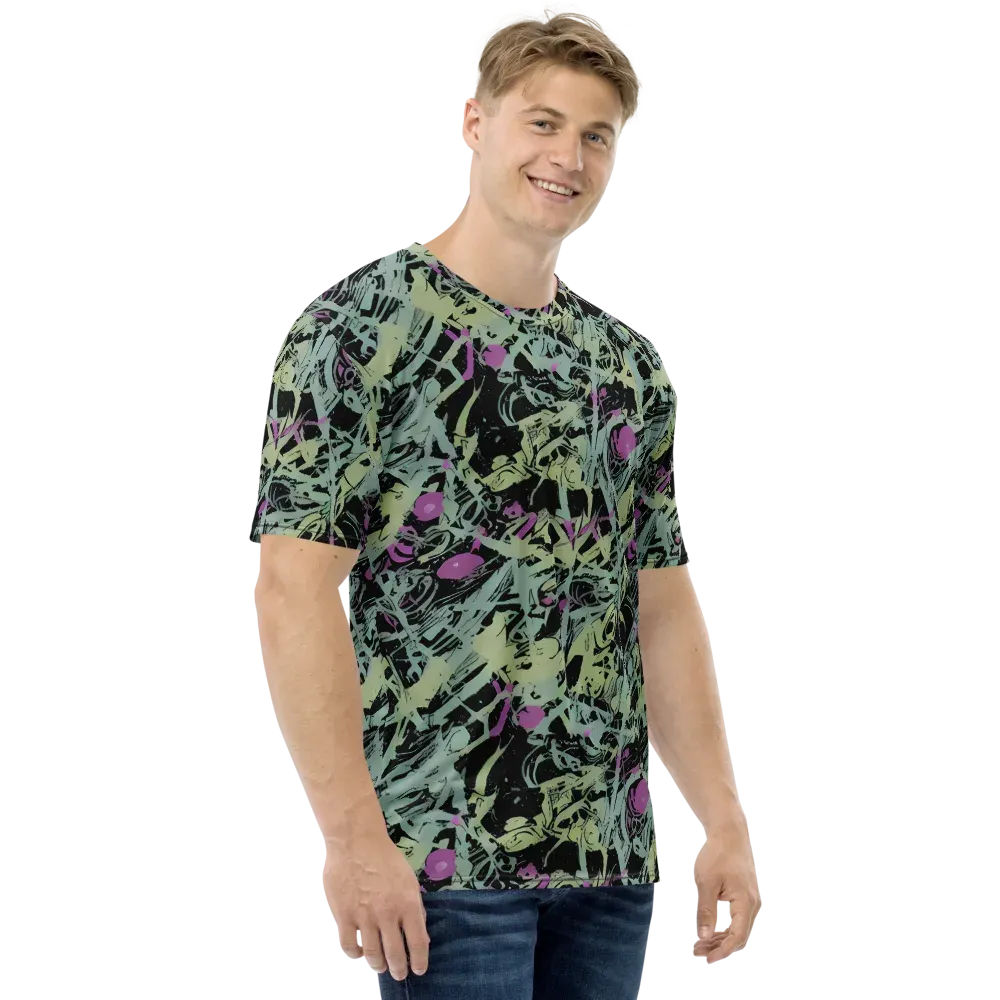 Acid Ink on Men's Crew Neck T-Shirt — Right