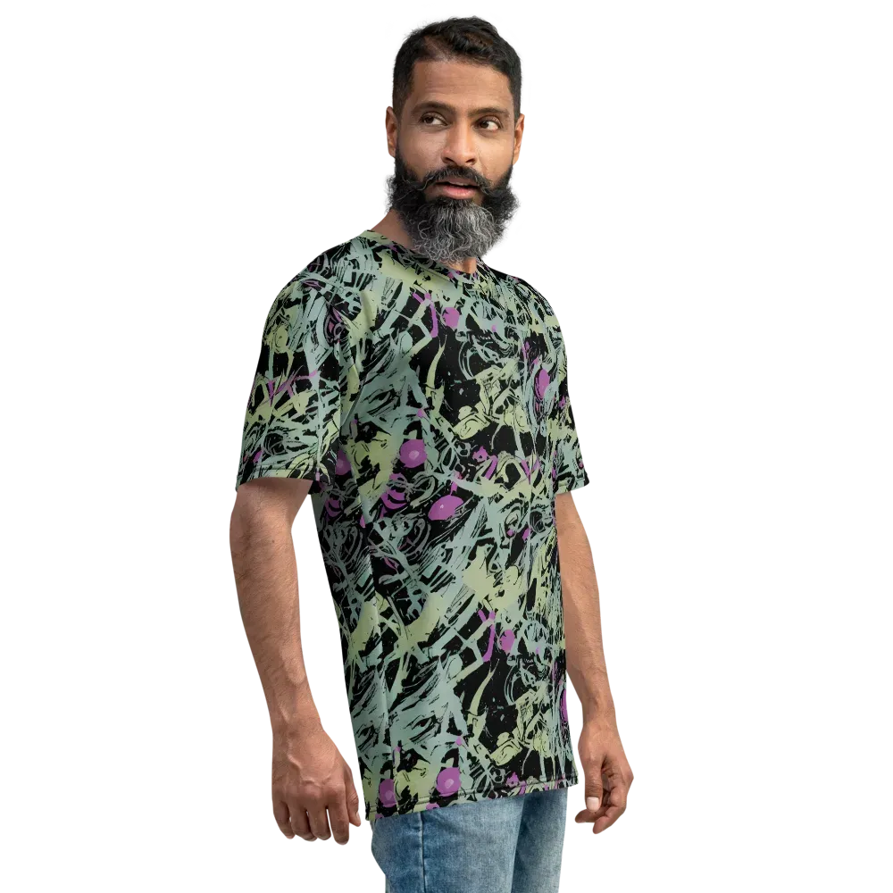 Acid Ink on Men's Crew Neck T-Shirt — Right