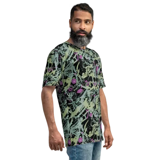 Acid Ink on a Men's Crew Neck T-Shirt