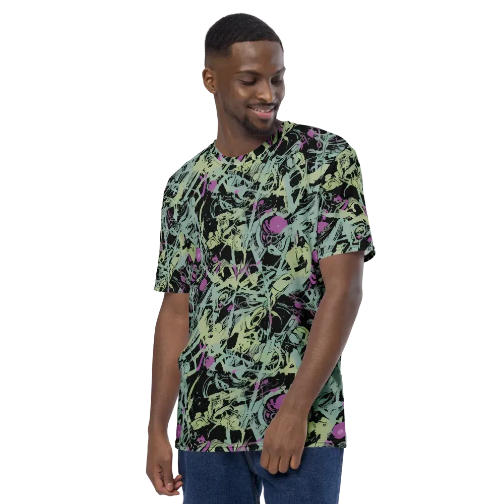 Acid Ink on Men's Crew Neck T-Shirt — Left