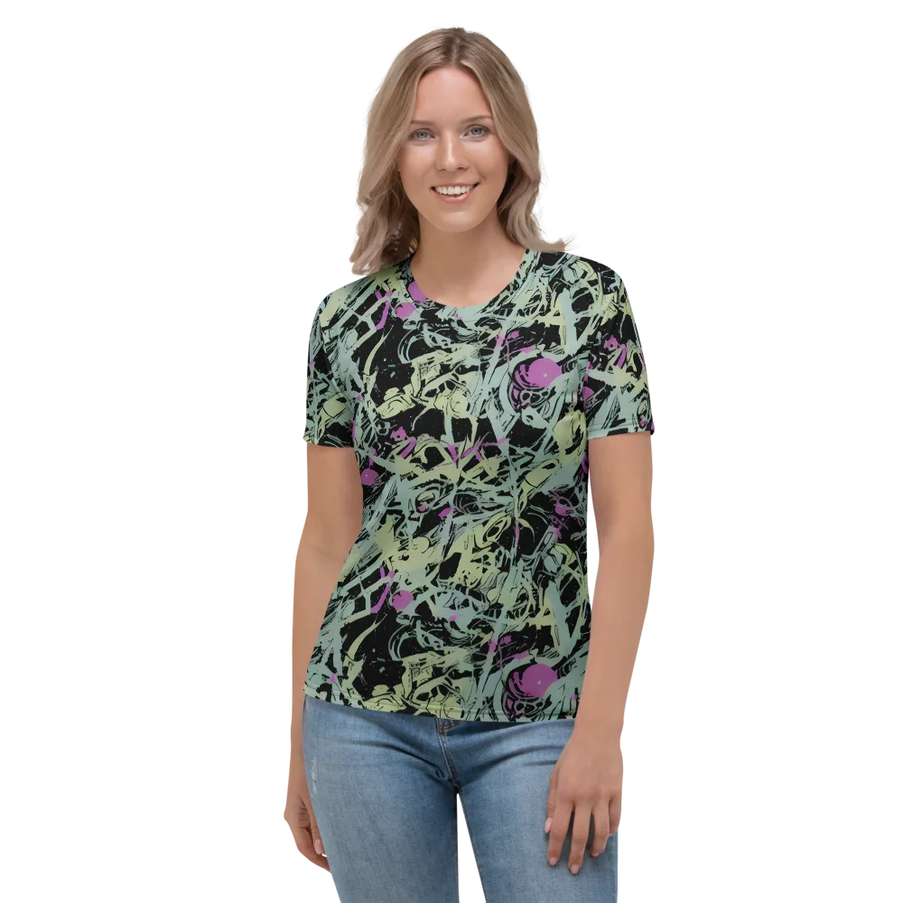 Acid Ink on Women's Crew Neck T-Shirt — Front