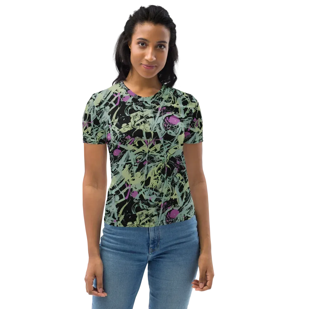 Acid Ink on Women's Crew Neck T-Shirt — Front