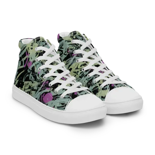 Acid Ink on a Women's High Top Canvas Shoes