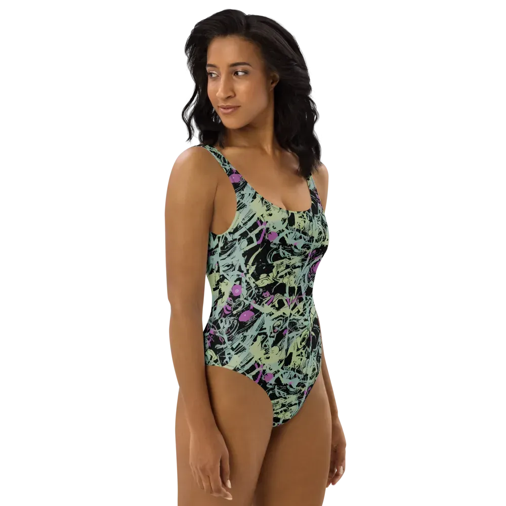 Acid Ink on One-Piece Swimsuit — Right