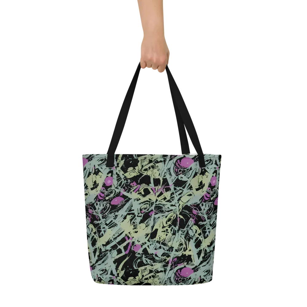 Acid Ink on Large Tote Bag W/ Pocket — Front