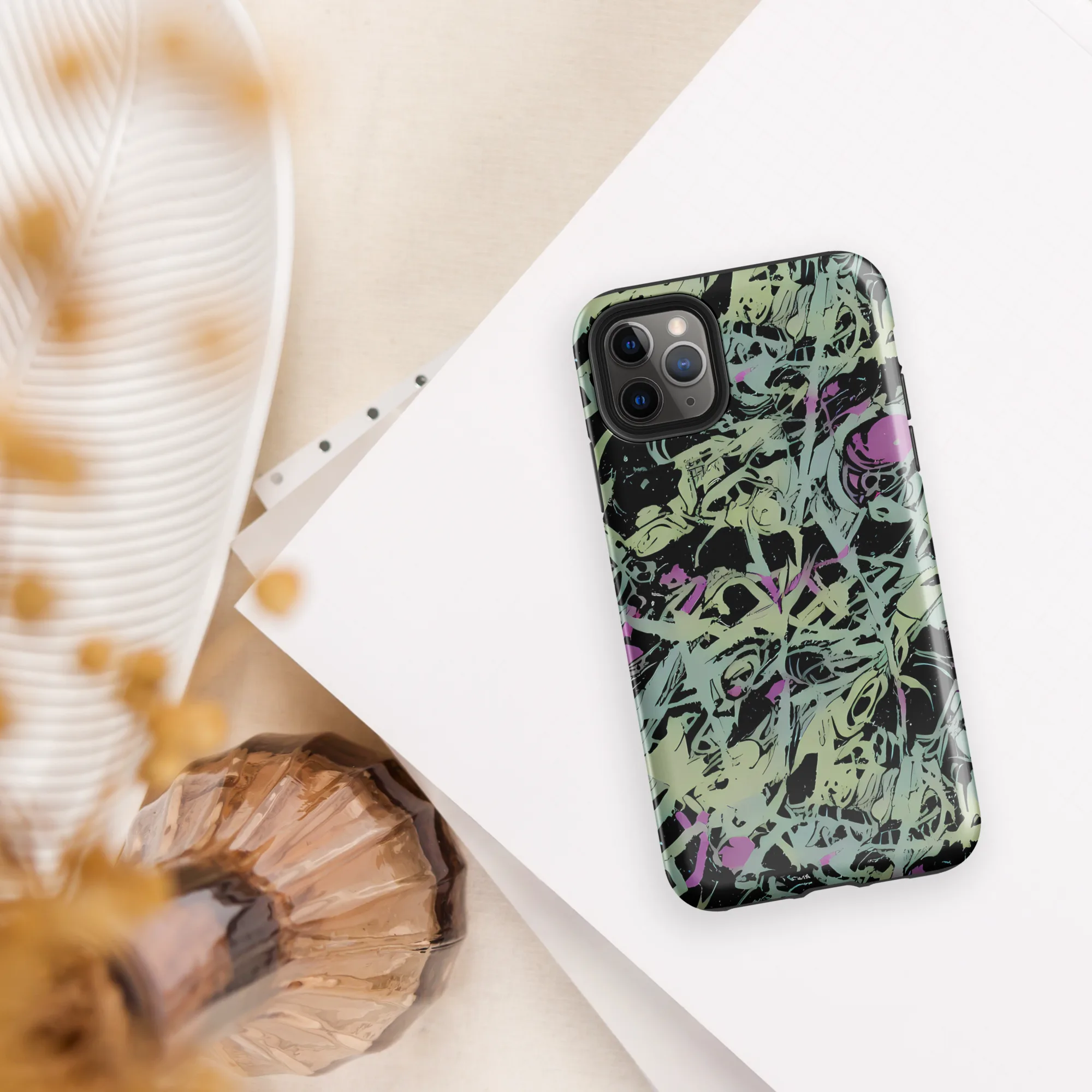 Acid Ink on Tough Case for iPhone® — Front