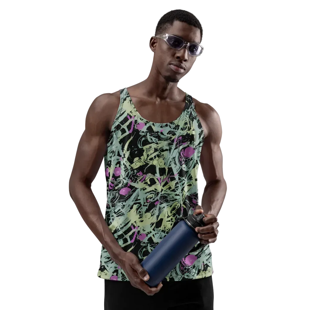 Acid Ink on Men's Tank Top — Front