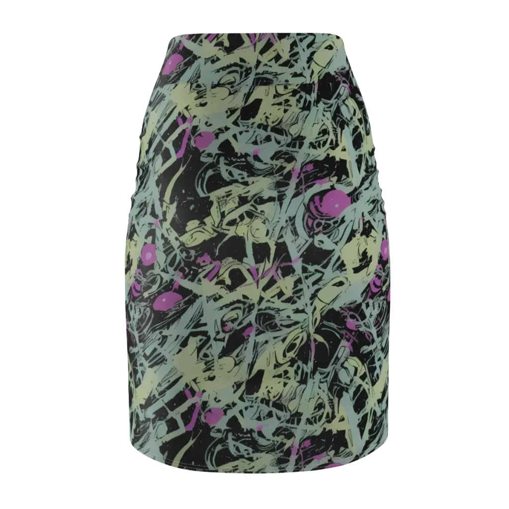 Acid Ink on Pencil Skirt — Back
