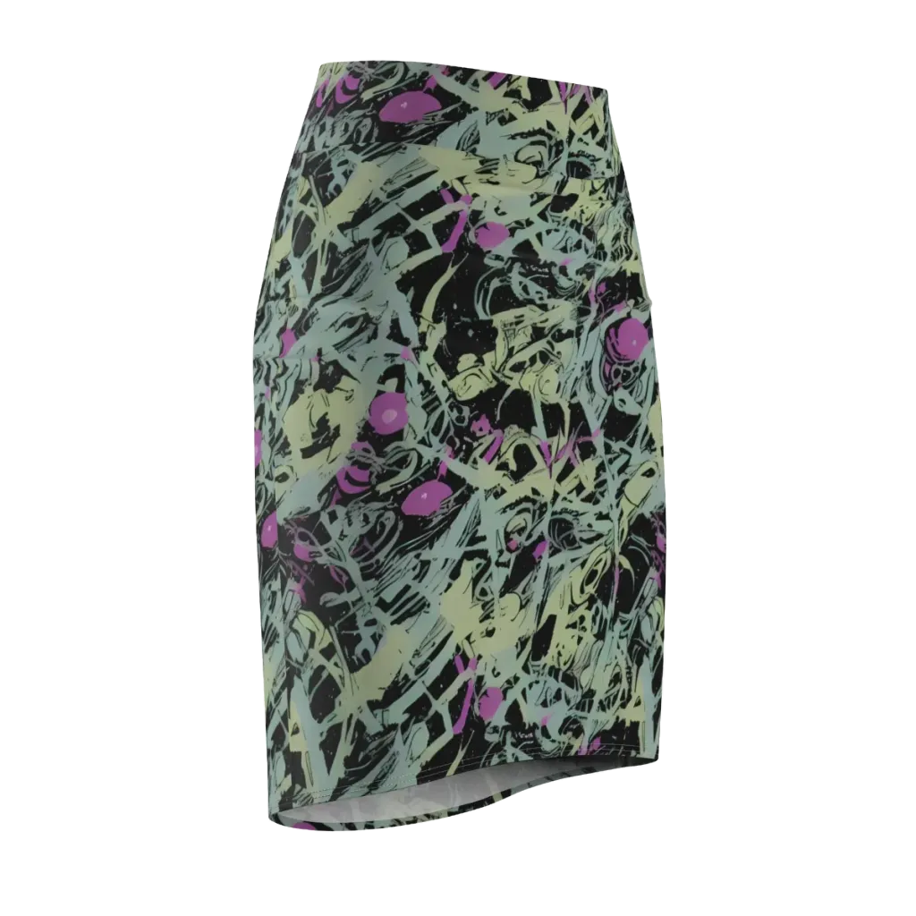 Acid Ink on Pencil Skirt — Front Side