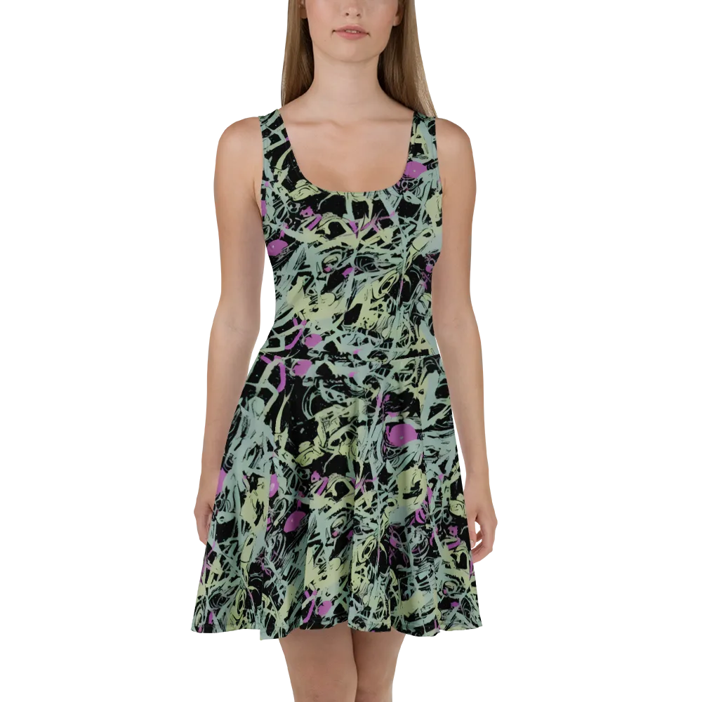 Acid Ink on Skater Dress — Front