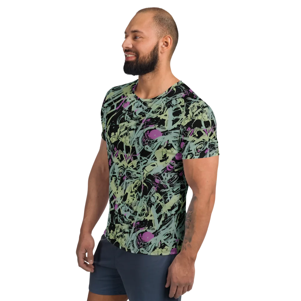 Acid Ink on Men's Athletic T-Shirt — Left