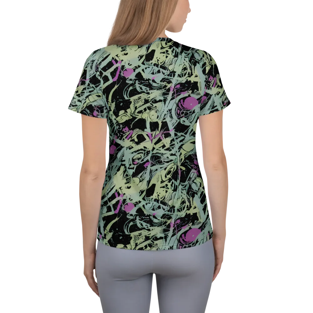 Acid Ink on Women's Athletic T-Shirt — Back
