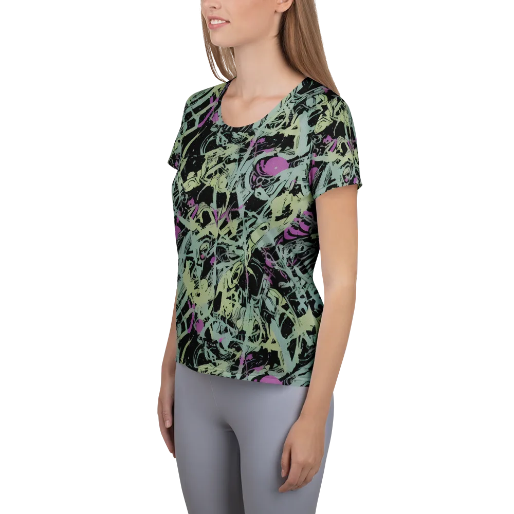 Acid Ink on Women's Athletic T-Shirt — Left