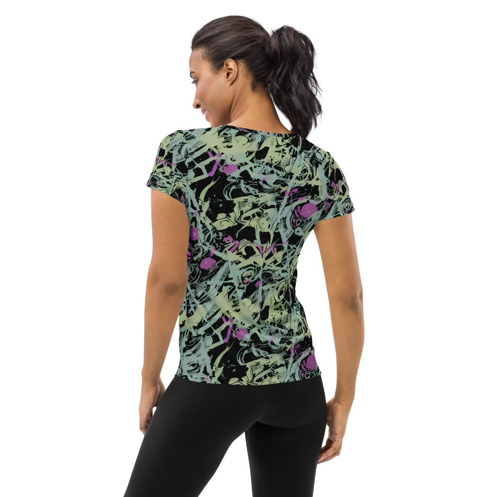 Acid Ink on Women's Athletic T-Shirt — Back