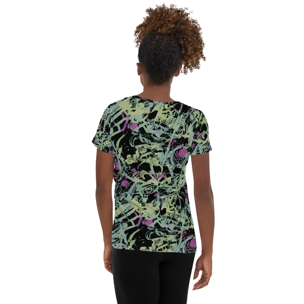 Acid Ink on Women's Athletic T-Shirt — Back