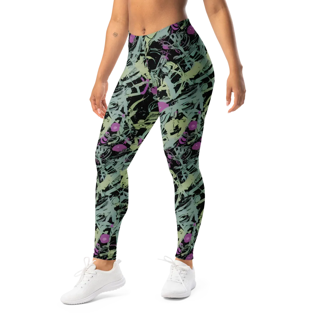 Acid Ink on Leggings — Left Front
