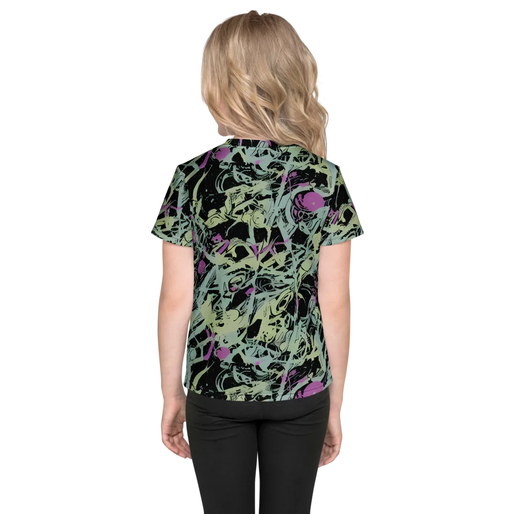 Acid Ink on Kids Crew Neck T-Shirt — Back
