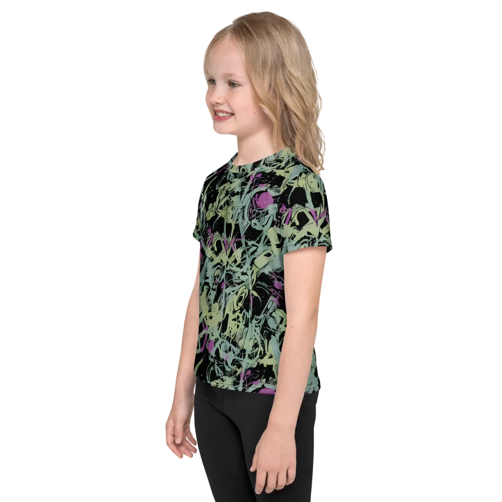 Acid Ink on Kids Crew Neck T-Shirt — Left
