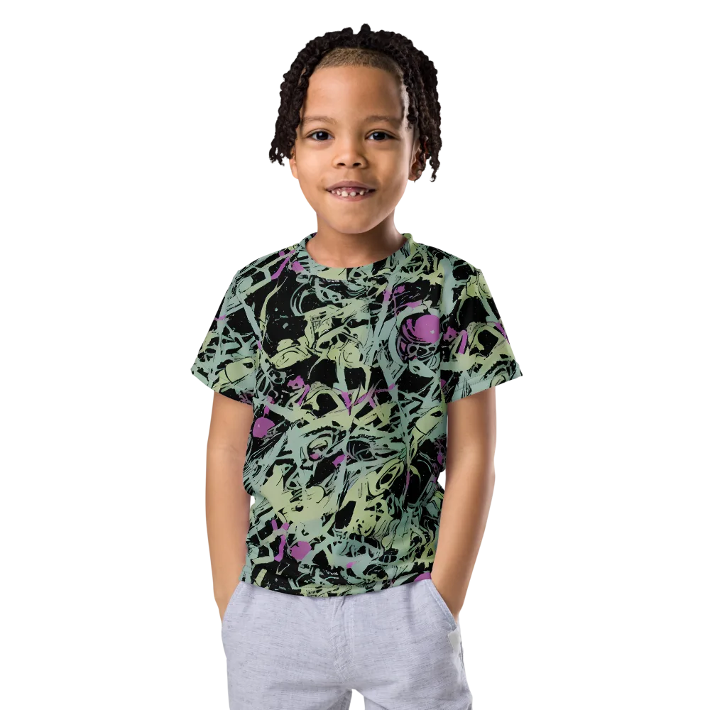 Acid Ink on Kids Crew Neck T-Shirt — Front