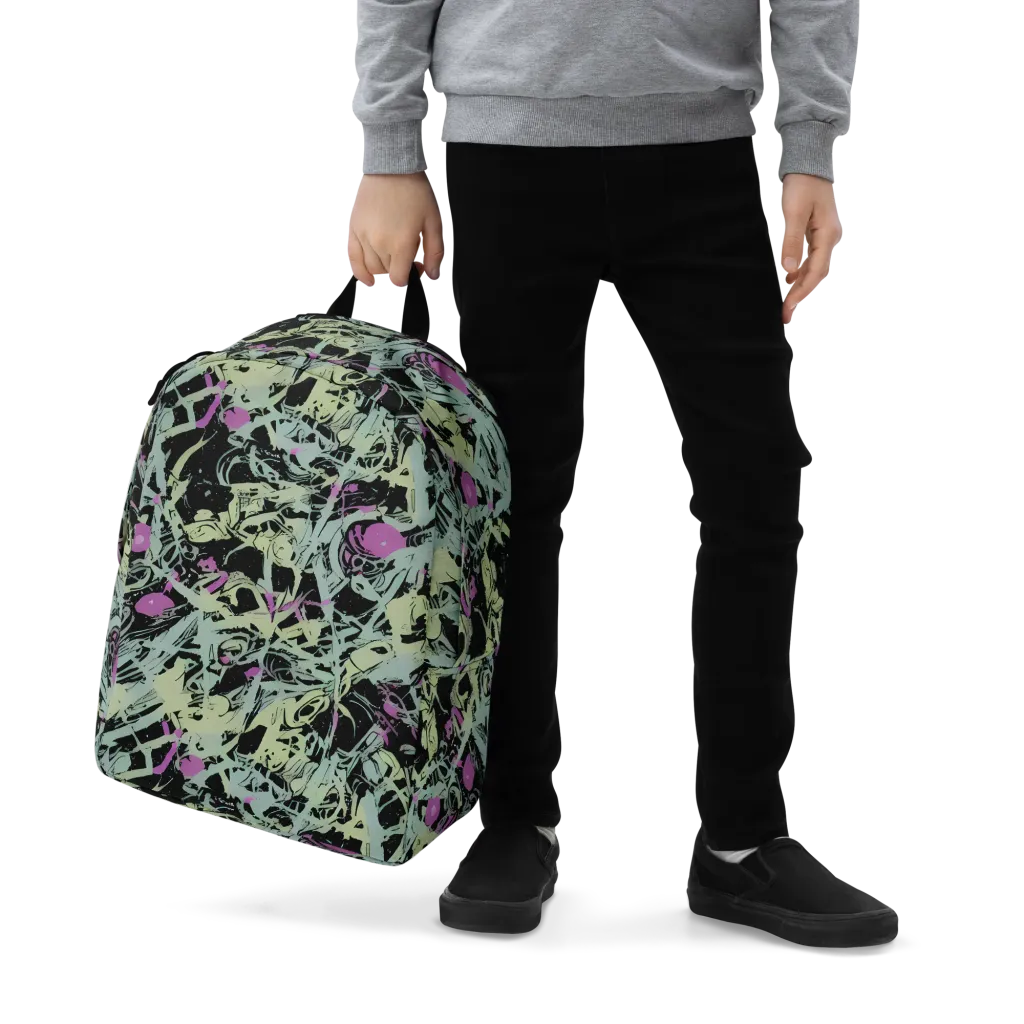 Acid Ink on Minimalist Backpack — Zoomed-in