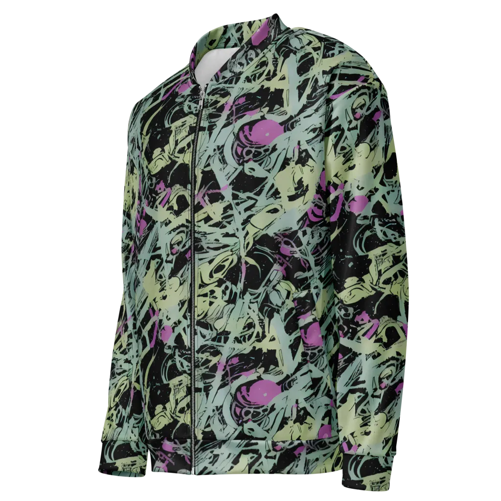 Acid Ink on Bomber Jacket — Left Front