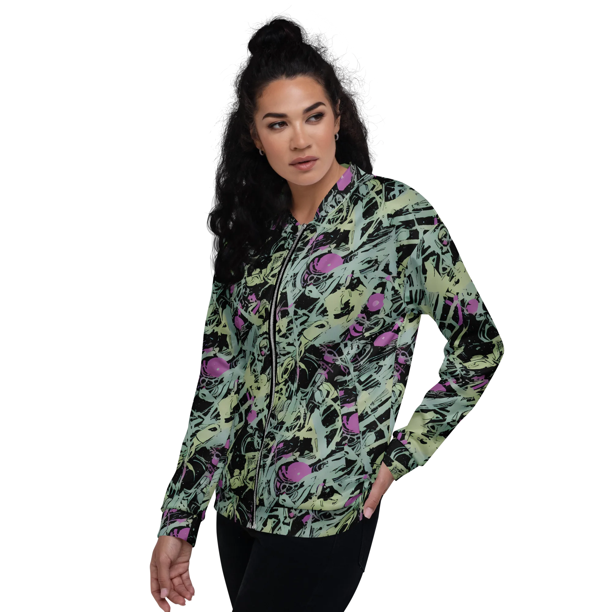 Acid Ink on Bomber Jacket — Left