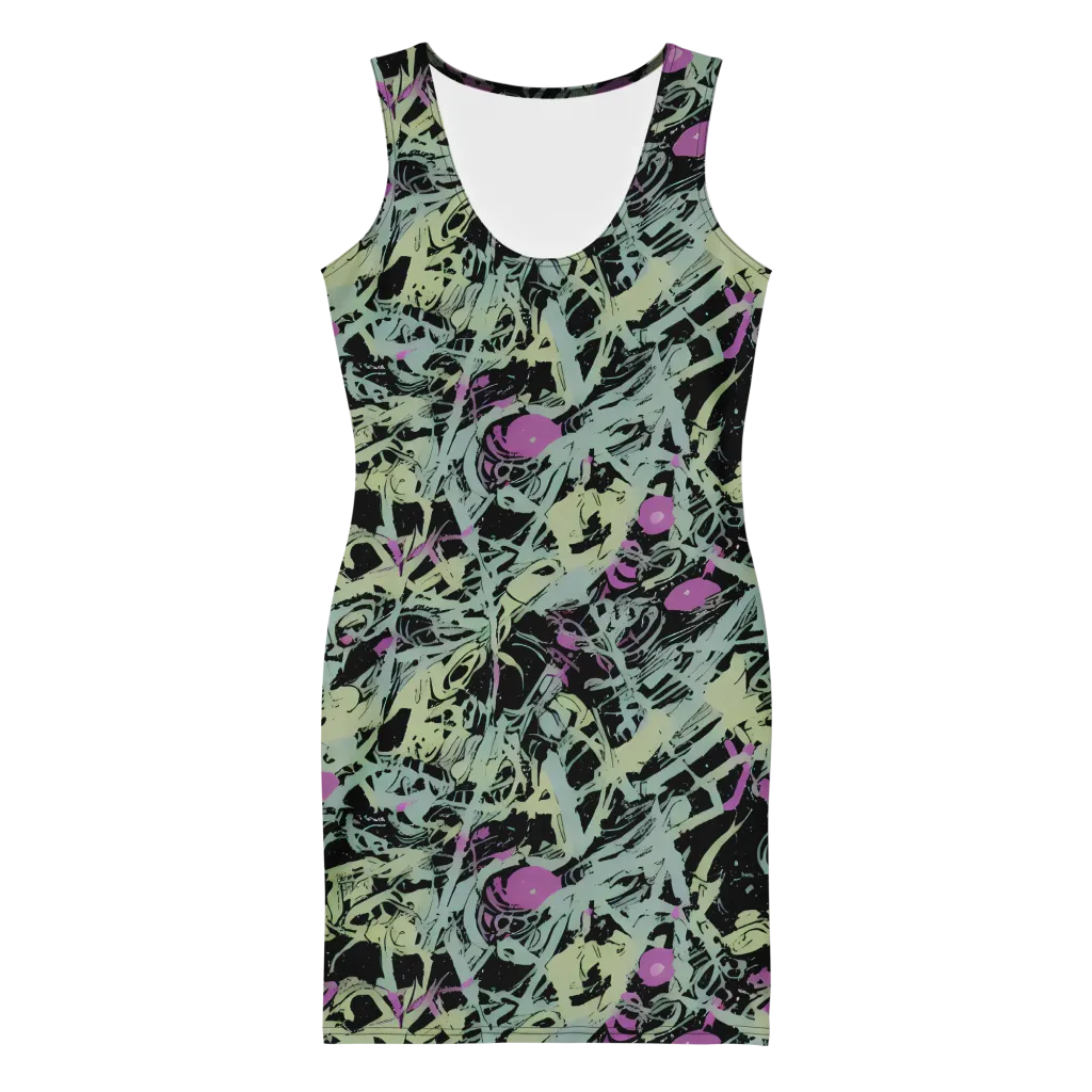 Acid Ink on Bodycon Dress — Front