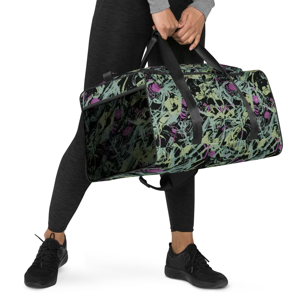 Acid Ink on Duffle Bag — Right Front