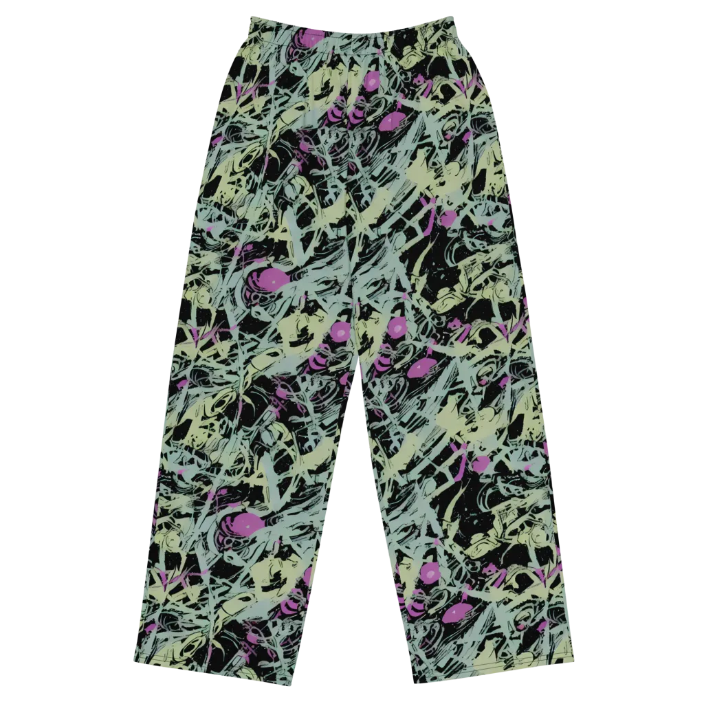 Acid Ink on Wide-Leg Pants — Front